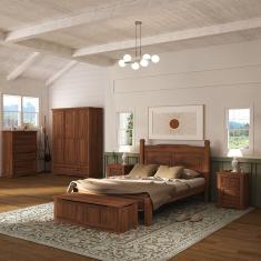 Cama de Casal Acapulco Quarto Rústico Cera Acapulco