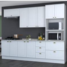 Cozinha Completa 5 Peças 10 Portas Emily Siena Móveis Branco