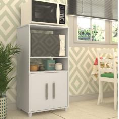 Balcão para Cozinha 2 Portas 2 Nichos Nova Mobile Branco