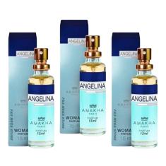 Kit 3 Perfume Feminino Angelina Amakha Paris Bolsa Bolso