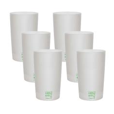6 Copos Eco Big Drink Branco Green Cups 500 ml