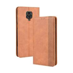 Capa para XIAOMI RedMi Note 9 Pro, capa flip carteira com suporte de couro para XIAOMI RedMi Note 9 Pro, capa de telefone magnética retrô, capa de telefone carteira com compartimentos para cartão