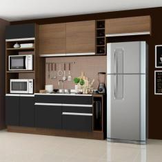 Cozinha Completa Madesa Safira com Armário e Balcão (Sem Tampo e Pia),