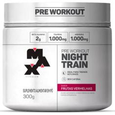 Pré treino noturno night train sem cafeina max titanium 300g