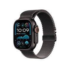 Apple Watch Ultra 2 GPS + Cellular, Case Preta de Titânio de 49 mm, Pulseira Preta Estilo Milanês de Titânio M - MX5U3BE/A