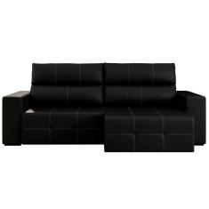 Sofá Retrátil Reclinável 3 Lugares Russo Couro Gran Belo