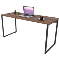 Mesa Para Escritório Estilo Industrial 150 Cm Nogal