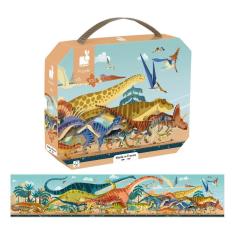 Maleta Quebra-Cabeça Panoramico Dinossauros Com 100 Peças - Janod