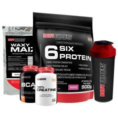 KIT Six 6 Protein 900g + BCAA 100g + Creatine 100g + Waxy Maize 800g +