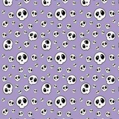 Papel De Parede Adesivo Lilas Decorativo Caveirinha Lavavel - LRP