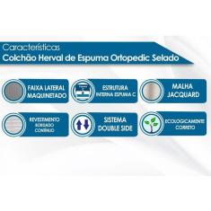 Cama Box Baú Casal: Colchão Anatômico Herval D28 - Ag65 Ortopedic Black + Base Crc Suede Black