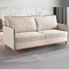 Sofá Living 2 Lugares Persa Exala Sofisticação E Conforto. Marfim