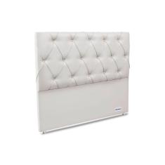 Painel De Cama Box Estofada Murat Facto White Queen - Courano Branco - Ortobom
