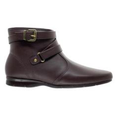 Bota Cano Curto Feminina Beira Rio 9084.102 Marrom-Feminino
