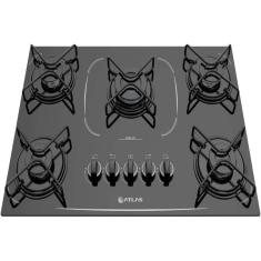 Cooktop 5 bocas Atlas Agile Up Glass Preto com Acendimento Superautomático - Bivolt