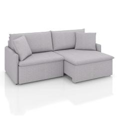 sofá 2 lugares retrátil e reclinável stilo linho prata 154 cm