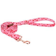 UP URARA PUP Coleira de cachorro para dia dos namorados, coleira de algodão resistente e durável para o dia dos namorados, coleira rosa de treinamento para cães pequenos, médios e grandes