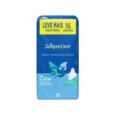 Absorvente Sempre Livre Adapt Plus Suave Com Abas 16 Unidades