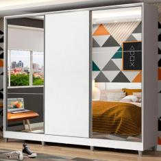 Guarda Roupa Juvenil 100% MDF Madesa Kevin 3 Portas de Correr com Espe