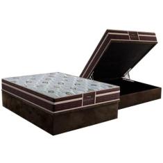Conjunto Box Baú Casal: Colchão Espuma Probel Colchão D33 / Firmepedic