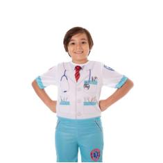 Fantasia Medico Curto Infantil, Fantasia Carnaval, Doctor - Fantasia B