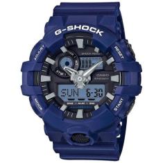 Relógio Casio G-Shock Masculino Anadigi Azul Ga-700-2Adr
