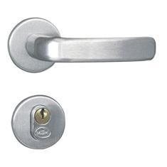 Fechadura Externa Roseta Aço MGM Stilo Alumínio