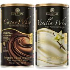 KIT CACAO WHEY (450G) + VANILLA WHEY (450G) - ESSENTIAL NUTRITION 