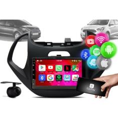 Kit Central Multimidia Android 12 Gps 2GB + Camera + Moldura FORD KA 2