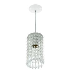Pendente Redondo Clearcrillic Cristal Acrílico Branco - MARRYLUZ