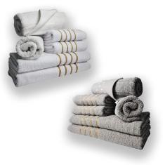 Jogo De Toalhas 12pcs 4 Banhos 4 Rosto 4 Tapetes Br+cz