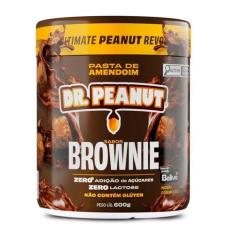 Pasta De Amendoim Com Whey Protein 600g Dr Peanut, Brownie, 600g