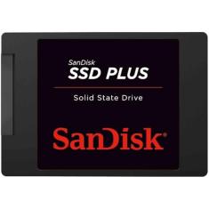 SanDisk SSD Plus, 240GB, SATA, Leitura 530MB/s, Gravação 440MB/s, SDSSDA-240G-G26, Preto