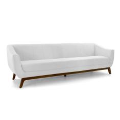 Sofá 3 Lugares Boomer 210cm Corano Branco Gran Belo