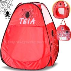 Barraca cabana infantil aranha dobrável tenda toca casinha