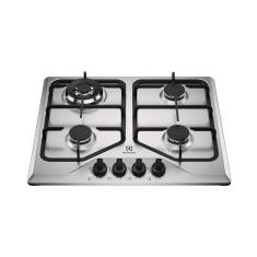 Cooktop 4 Bocas A Gás Electrolux Inox Experience Multi Chama E Grade Ferro Fundido KE4XC Bivolt