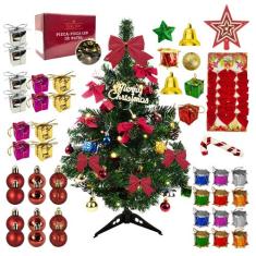 Árvore De Natal Pequena 60cm Com Decoração Completa 110V - AuShopExpre