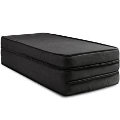 Puff Colchonete Dobrável / Sofá 3 em 1 Casal BF Colchões , PRETO