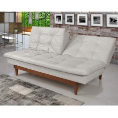 Sofá Cama 3 Lugares Pratic Madeira Império Estofados Gelo