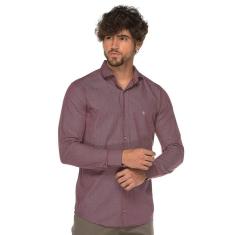 Camisa Social Manga Longa Algodão Nobre Estampada Moderna