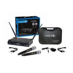 Microfone Sem Fio Duplo De Mão Lyco Uhf Uh08Mm Profissional