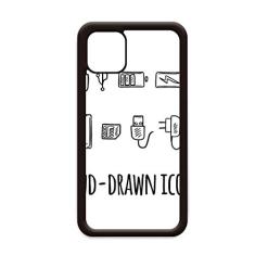 Cabo de carregamento padrão para iPhone 11 Pro Max capa para Apple Mobile Case Shell