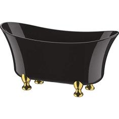 Kit C/3 Banheiras Beauty Preta Poliestireno 500ml 19cm