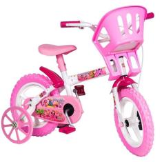 Bicicleta Infantil Criança Aro 12 Princesas Branco E Rosa - Styll - St