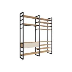 guarda-roupa closet modulado industrial philly 1 gv cedro e off white 197 cm