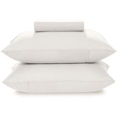 Jogo de Cama Karsten Matiza 160 Fios 3 Peças Casal Branco