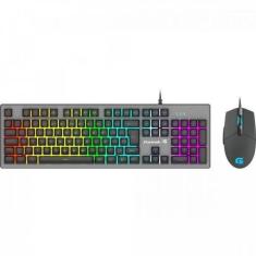 Kit Teclado e Mouse Gamer Fortrek Ranger Rainbow RGB Grafite [F002]