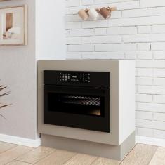 Balcão Forno de Embutir sem Tampo com Rodapé Ipanema CabeCasa MadeiraMadeira Fendi Trama/Branco