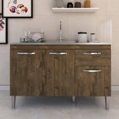 Balcão de Cozinha para Pia Rayssa 3 Portas 1 Gaveta Itauba - Panorama Móveis