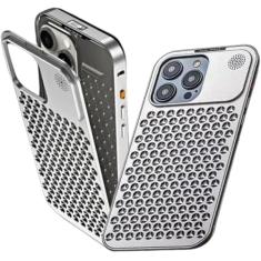Capa Celular Protetora de Metal | Aluminio Reforçado | Para Iphone 15Pro | Capinha A Prova de Choque | Dissipação de Calor | Difusor de Aroma